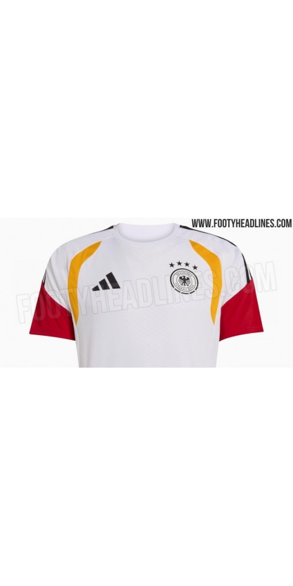 Deutsches Herren-Trainings-Fußballtrikot Tiro 2026: Perfekt für harte Einheiten in Weiß