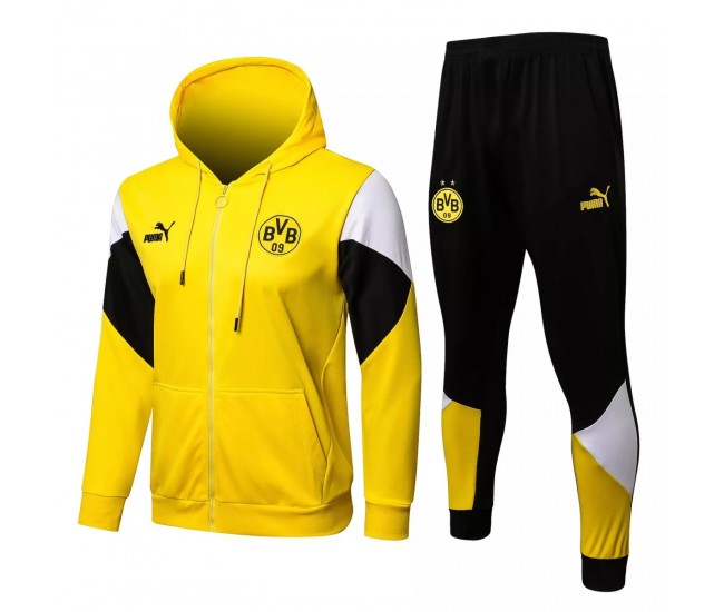 BVB Borussia Dortmund Präsentations-Fußballanzug 2021-22 mit gelber Kapuze