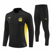 BVB Borussia Dortmund Herren Schwarzer technischer Trainings-Fußball-Trainingsanzug 2024-25