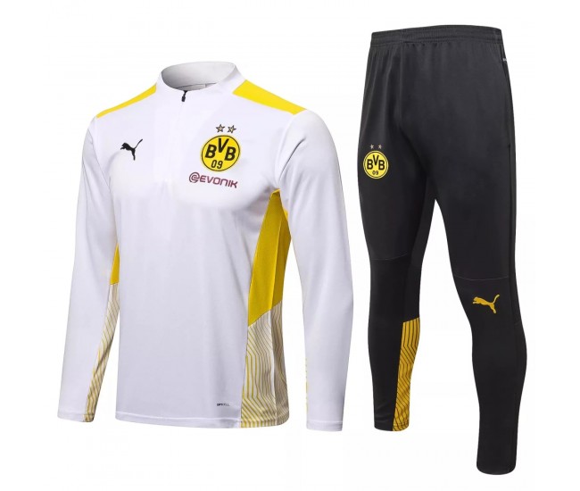 BVB Borussia Dortmund Technischer Trainingsanzug 2021-22 Weiß