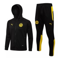 BVB Borussia Dortmund Präsentations-Fußballanzug 2021-22 mit schwarzer Kapuze
