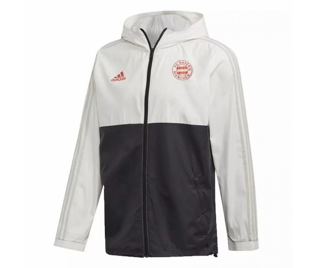 Bayern München All Weather Windrunner Jacke Weiß Schwarz 2020 2021