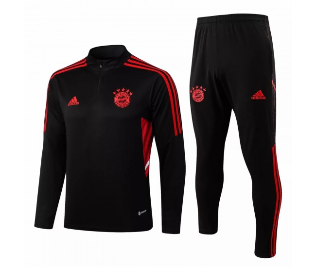 Bayern München Technischer Fußball-Trainingsanzug 2022-23 Schwarz