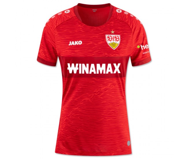 Rotes Auswärtstrikot für Damen des VfB Stuttgart 2023-24