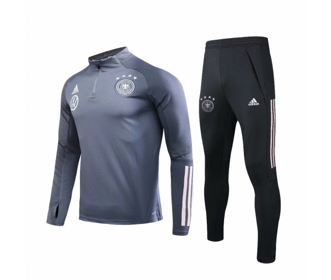 Deutschland Deep Grey Tech Training Soccer Trainingsanzug 2020