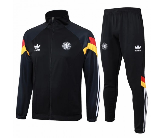 Deutschland Herren Schwarzer Trainings-Präsentations-Fußball-Trainingsanzug 2024-25