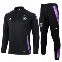 Deutschland Herren Schwarzer Technischer Trainingsanzug Fußball 2024-25