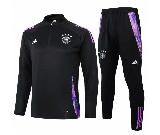Deutschland Herren Schwarzer Technischer Trainingsanzug Fußball 2024-25