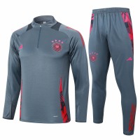 Deutschland Herren Grauer Technischer Trainingsanzug für Fußball 2024-25
